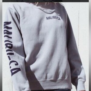 Brandy Melville Light Blue Malibu-CA Sweatshirt size M {327}